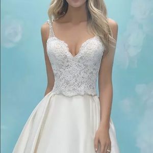 Lace and bling allure bridal top